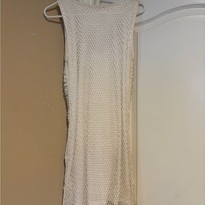 Elegant Cream Sleeveless Dress